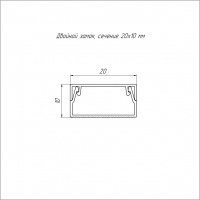 Кабель-канал белый 2-й замок в п/э 20х10 мм (180м/уп) Промрукав PR.0325203