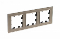 Рамка трехпостовая ATLASDESIGN NATURE, СТЕКЛО ШАМПАНЬ Systeme Electric ATN320503