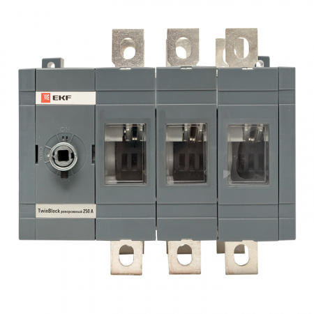 Рубильник 250A 3P реверсивный без рукоятки управления TwinBlock EKF tb-s-250-3p-rev