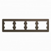 GLOSSA Рамка 4 поста горизонтальная шоколад Systeme Electric GSL000804