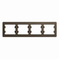 GLOSSA Рамка 4 поста горизонтальная шоколад Systeme Electric GSL000804