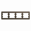 GLOSSA Рамка 4 поста горизонтальная шоколад Systeme Electric GSL000804