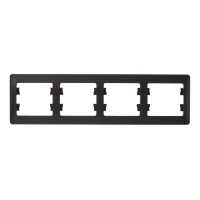 GLOSSA Рамка 4 поста горизонтальная шоколад Systeme Electric GSL000804