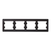 GLOSSA Рамка 4 поста горизонтальная шоколад Systeme Electric GSL000804