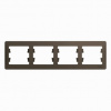 GLOSSA Рамка 4 поста горизонтальная шоколад Systeme Electric GSL000804