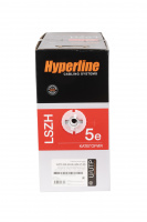 Витая пара UTP U/UTP категория 5e 4 пары 24 AWG одножильный LSZH серый (305м) Hyperline 42045
