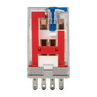 Реле промежуточное с кнопкой и мех. Индикацией RPAt 22/4 5A 24В DC AVERES EKF rpat-22-4-24DC