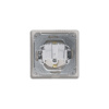 GLOSSA розетка с заземлением со шторками с крышкой в сборе IP44 платина Systeme Electric GSL001248