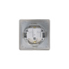 GLOSSA розетка с заземлением со шторками с крышкой в сборе IP44 платина Systeme Electric GSL001248