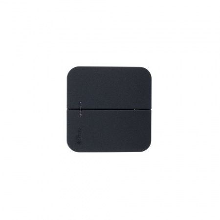 Выключатель BLANCA двухклавишный наружный (схема 5) с подсветкой и изоляционной пластиной 10а 250b антрацит Systeme Electric BLNVA105116