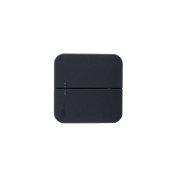 Выключатель BLANCA двухклавишный наружный (схема 5) с подсветкой и изоляционной пластиной 10а 250b антрацит Systeme Electric BLNVA105116