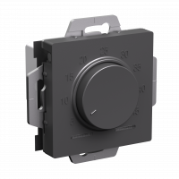 ATLASDESIGN ТЕРМОСТАТ электрон. теплого пола с датчиком, 10A, механизм, БАЗАЛЬТ Systeme Electric ATN001435