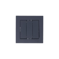 Выключатель трехклавишный ATLASDESIGN схема 1+1+1 10АХ механизм грифель Systeme Electric ATN000731