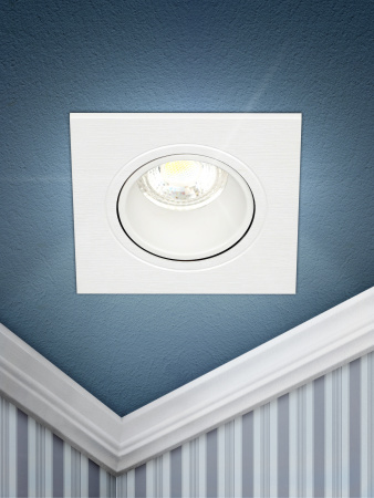 Встраиваемый светильник декоративный KL90-1 WH MR16/GU5.3 белый, пластиковый (MR16/GU5.3 в комплект не входит) ЭРА Б0054370