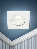 Встраиваемый светильник декоративный KL90-1 WH MR16/GU5.3 белый, пластиковый (MR16/GU5.3 в комплект не входит) ЭРА Б0054370