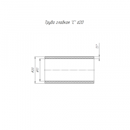 Труба гладкая ПНД средняя d20 мм (1.5мм) (100м/уп) Промрукав 161057