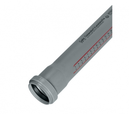 Труба канализационная 50 х 500 мм НТЕМ однораструбная, серая Ostendorf 112020