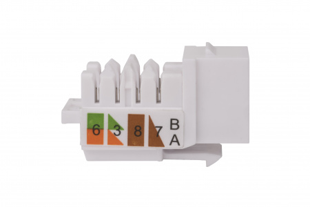 Вставка Keystone Jack RJ-45 90 градусов категория 5e неэкранированная заделка тип 110 цвет белый WRline WRLine WR-KJ-RJ45-C5E-90 505212