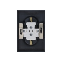 Розетка ATLASDESIGN двойная с заземлением 16А в сборе грифель Systeme Electric ATN000724