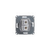 Розетка Glossa двойная компьютерная RJ45 + RJ45 кат.5E механизм белый Systeme Electric GSL000185KK