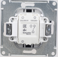 GLOSSA Переключатель одноклавишный сх.6 шоколад в рамку Systeme Electric GSL000861