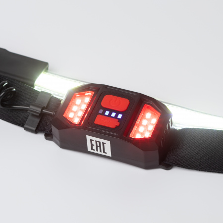 Фонарь налобный светодиодный GA-807 ''Кибер'' аккумуляторный 10 Вт COB, 3 режима, miscro USB Элементы питания в комплекте ЭРА Б0054033