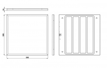 Светильник светодиодный ДВО/ДПО SPO-1-40-4K-M [4] с равномерной засветкой 595х595х25 40Вт 4200Лм 4000К мат (4/72) ЭРА Б0041888