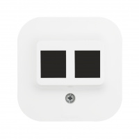 Quteo Адаптер для 1 или 2 розеток RJ45 Keystone   белый наружный Legrand 782226