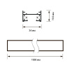 5026346 Шинопровод белый 1м PTR 1M-WH с токоподводом и заглушкой Jazzway JazzWay 