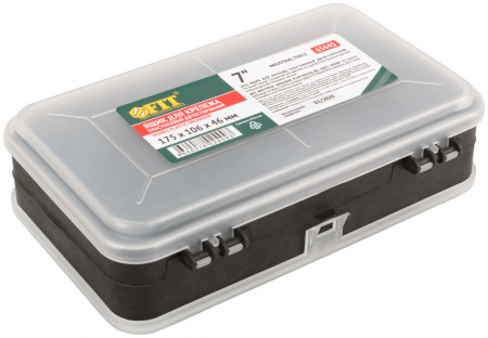 Ящик для крепежа (органайзер) двухсторонний 7'' (17.5 х 10.6 х 4.6 см) FIT РОС 65645