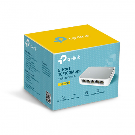 Коммутатор неуправляемый 5 портов 100 Мб/с TP-Link TL-SF1005D 1000239475
