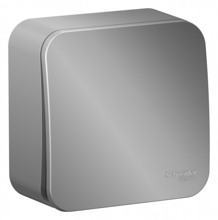 BLANCA одноклавишный выключатель наружный (cх.1) с изолирующей пластиной, 10A, 250B, алюминий Systeme Electric BLNVA101013