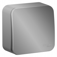 BLANCA одноклавишный выключатель наружный (cх.1) с изолирующей пластиной, 10A, 250B, алюминий Systeme Electric BLNVA101013