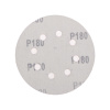 KR-91-1169 Диск абразивный на ворсовой основе, на липучке, перфорированный, P180, 125мм, 10 шт. Kranz 