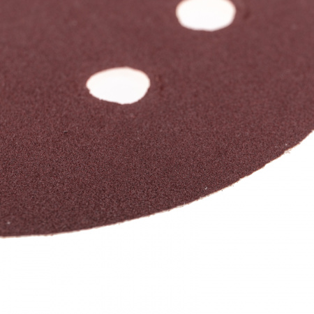 KR-91-1169 Диск абразивный на ворсовой основе, на липучке, перфорированный, P180, 125мм, 10 шт. Kranz 