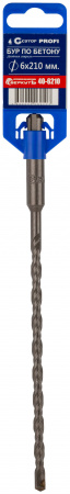 Бур по бетону , Profi, двойная резьба, SDS-Plus, 6 х 210 мм CUTOP 40-6210