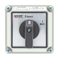 Переключатель кулачковый ПК-3-13 25А 3P ВКЛ-ВЫКЛ IP54 EKF pk-3-13-25