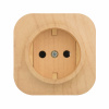 782270 Quteo Розетка без заземления без шторок наружная дерево Legrand 