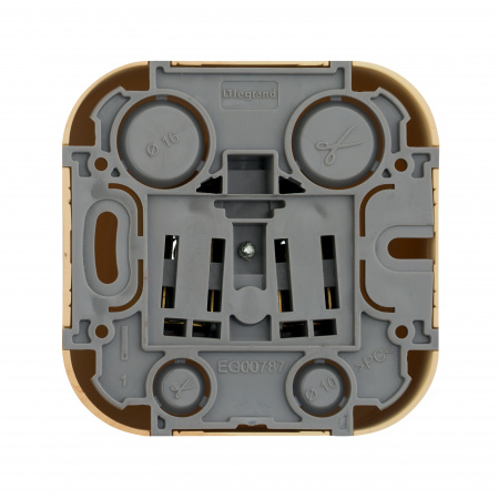 782270 Quteo Розетка без заземления без шторок наружная дерево Legrand 