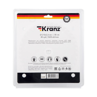 Диск пильный 210 мм х 40 зуб х 30 мм Kranz KR-92-0122