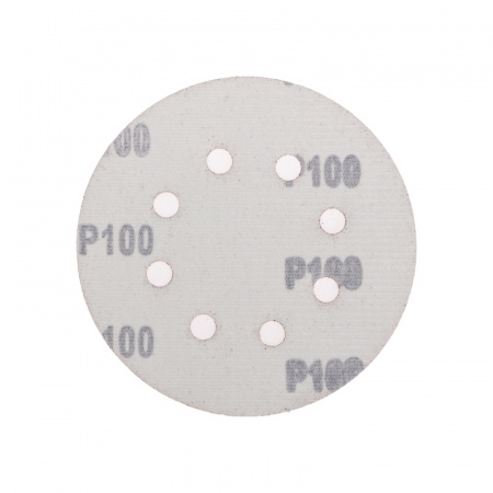 Диск абразивный на ворсовой основе, на липучке, перфорированный, P100, 125мм, 10 шт. Kranz KR-91-1167