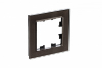 Рамка однопостовая ATLASDESIGN NATURE, СТЕКЛО МОККО Systeme Electric ATN320601