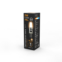 Лампа светодиодная LED 2 Вт 190 лм 3000К AC220-240В G4 капсула теплая силиконовая Black Gauss GAUSS 107707102