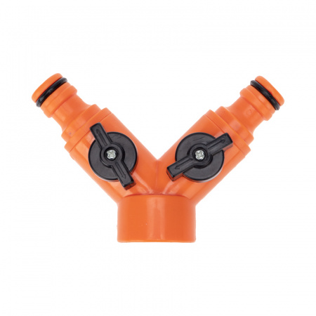 62-0223 Разветвитель 2-х канальный на кран 3/4-1/2 дюйма Четыре сезона REXANT 