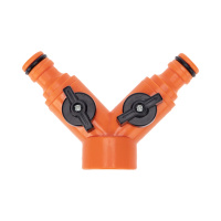 Разветвитель 2-х канальный на кран 3/4-1/2 дюйма Четыре сезона REXANT 62-0223