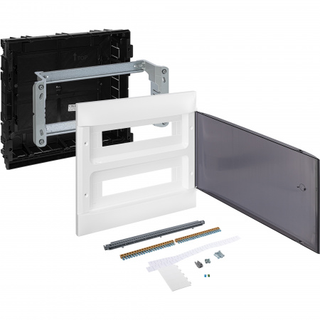 Practibox S Пластиковый щиток Встраиваемый (ЩРв-П) 2X18 Дымчатая дверь Legrand 137557