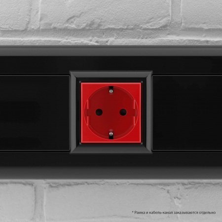 Avanti Розетка ''Красный квадрат'', 2P+E, с защитными шторками, 2 модульная DKC 4401002