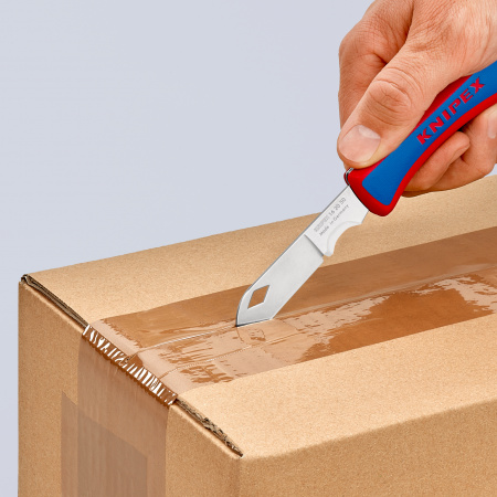 Нож электрика складной лезвие изготовлено в Золингене длина лезвия 80 мм складной L-120 мм рукоятка из ударопрочного пластика крепление для страховки KNIPEX KN-162050SB