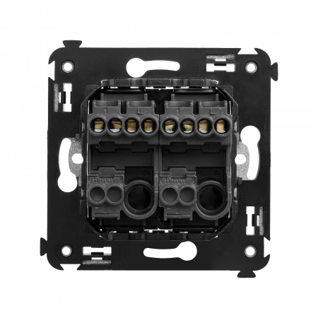 4412154 Avanti Кнопка двухклавишная в стену, , Черный матовый DKC 