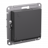 ATLASDESIGN РОЗЕТКА с заземл. со шторками с крышкой, 16А, IP20, механизм, БАЗАЛЬТ Systeme Electric ATN001446